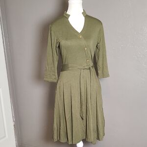 Oxiuli Fashion Elegant Olive Green Women's Medium Dress NWT